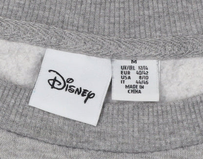 Preloved Disney Women's Grey Mickey & Minnie Sweatshirt M - Detail
