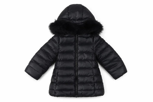 Benetton Girls Black Puffer Jacket 1-2 Years