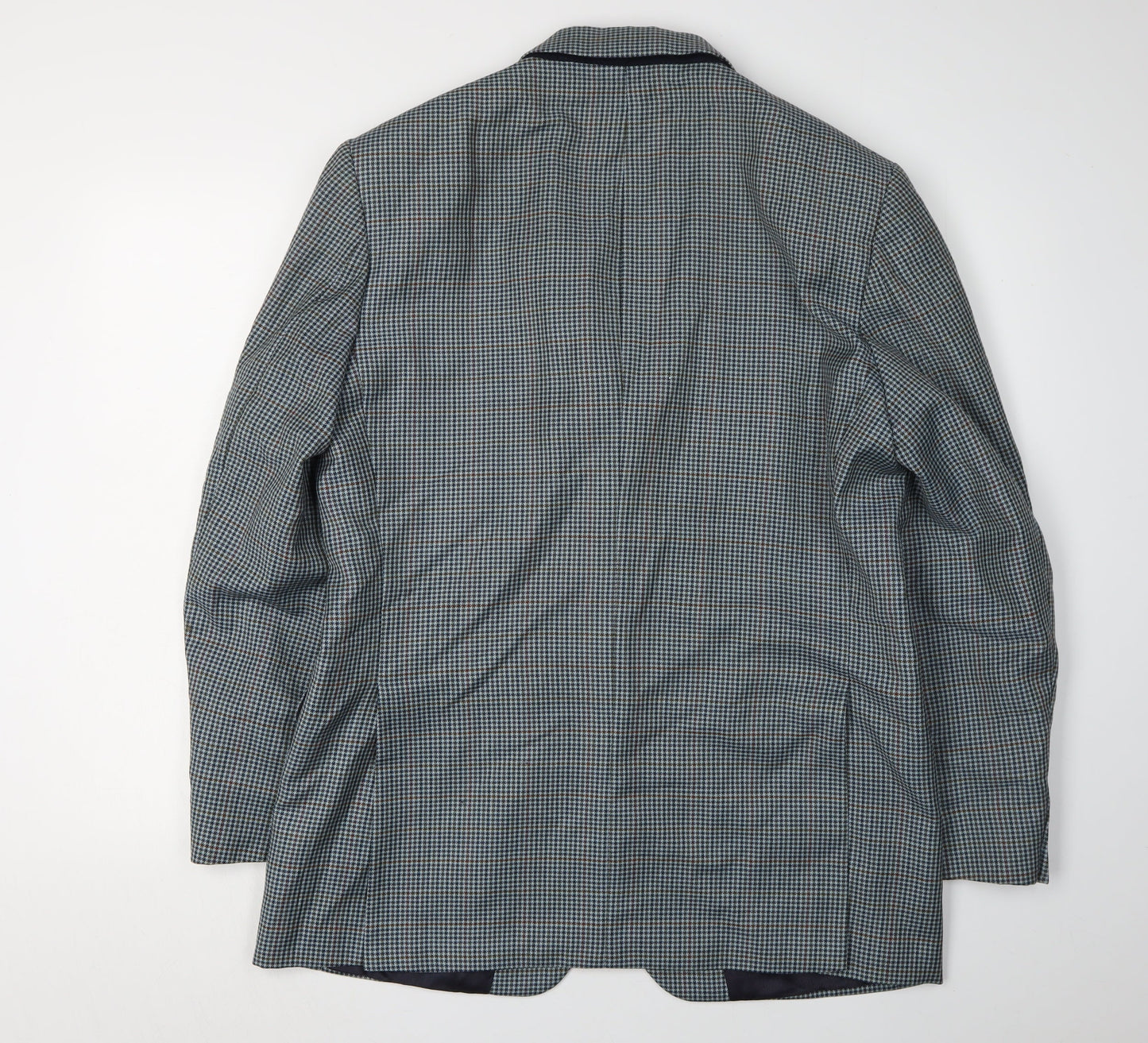 Marks and Spencer Men's Blue Check Wool Blazer 40R