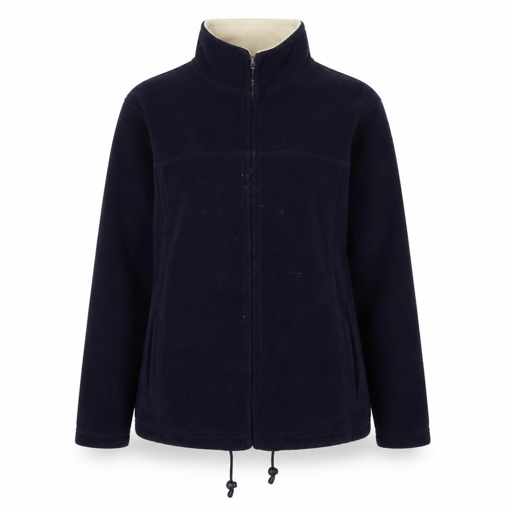 EWM Women's Blue Fleece Basic Jacket M Stylish Casual