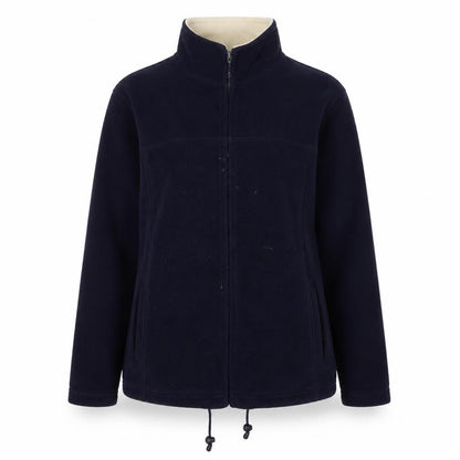 EWM Women's Blue Fleece Basic Jacket M Stylish Casual