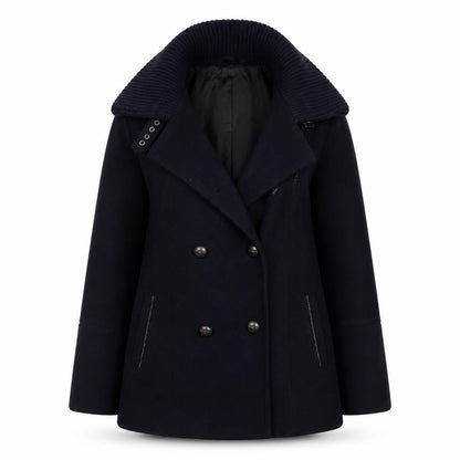 Crafted Women's Black Pea Coat Size 10 Classic Style