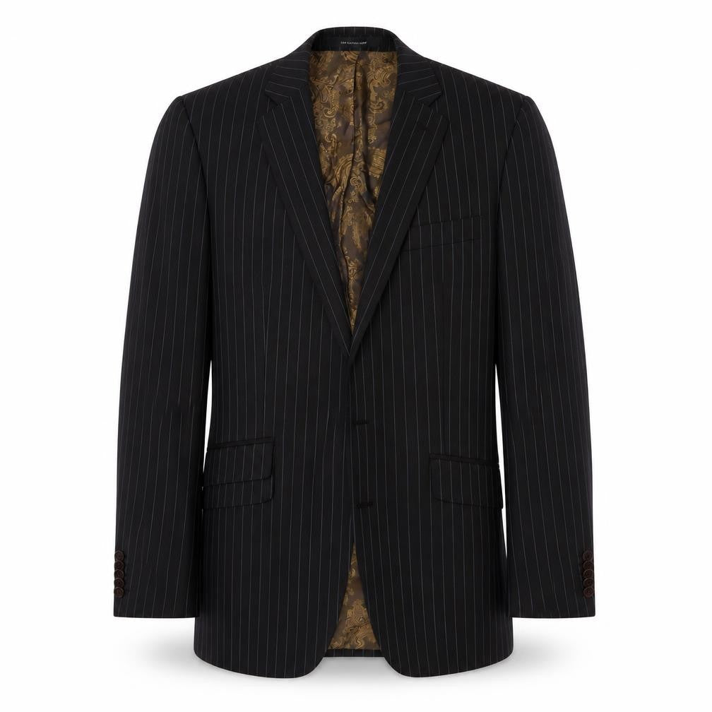 A39 Savile Row Men's Black Pinstripe Blazer Size 38L