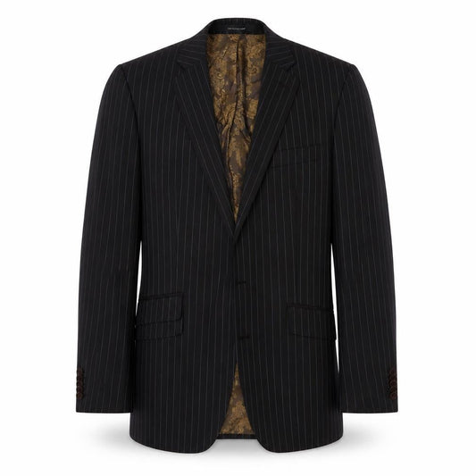 A39 Savile Row Men's Black Pinstripe Blazer Size 38L