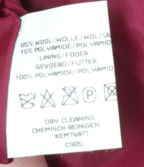 The Great Coat Company Women's Red Wool Pea Coat Size 14