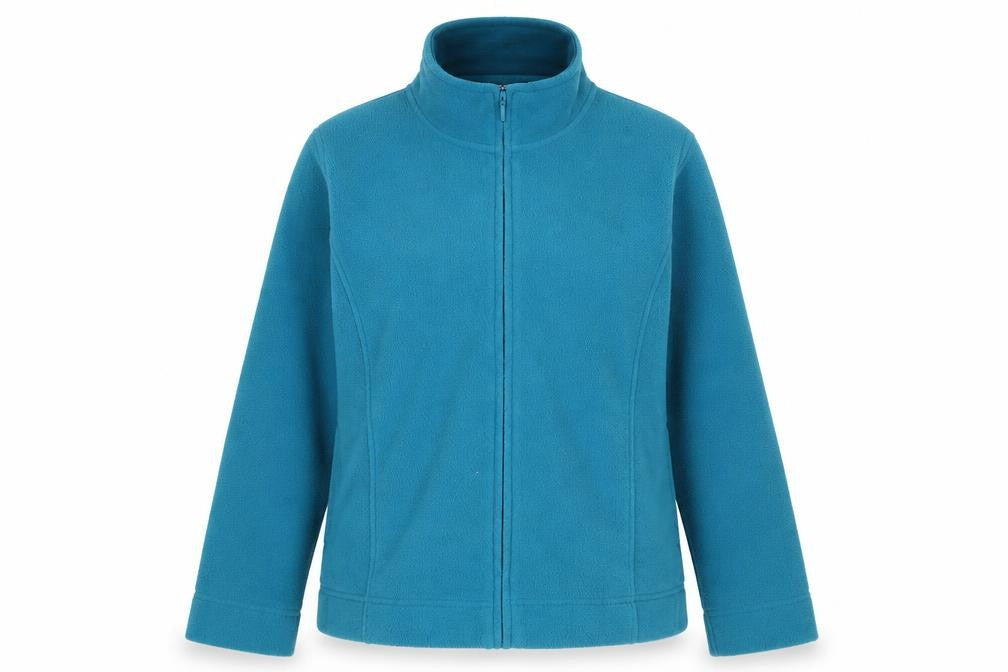 Izle Women's Blue Fleece Jacket, Size M, Lightweight Spring
