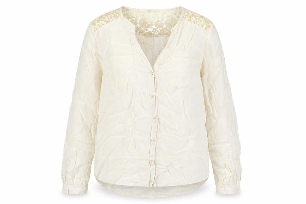 Monsoon Women's Ivory Lace V-Neck Blouse Size 8 Casual