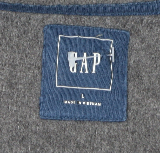 Gap Men's Grey Full Zip Jacket Size L Casual Warm