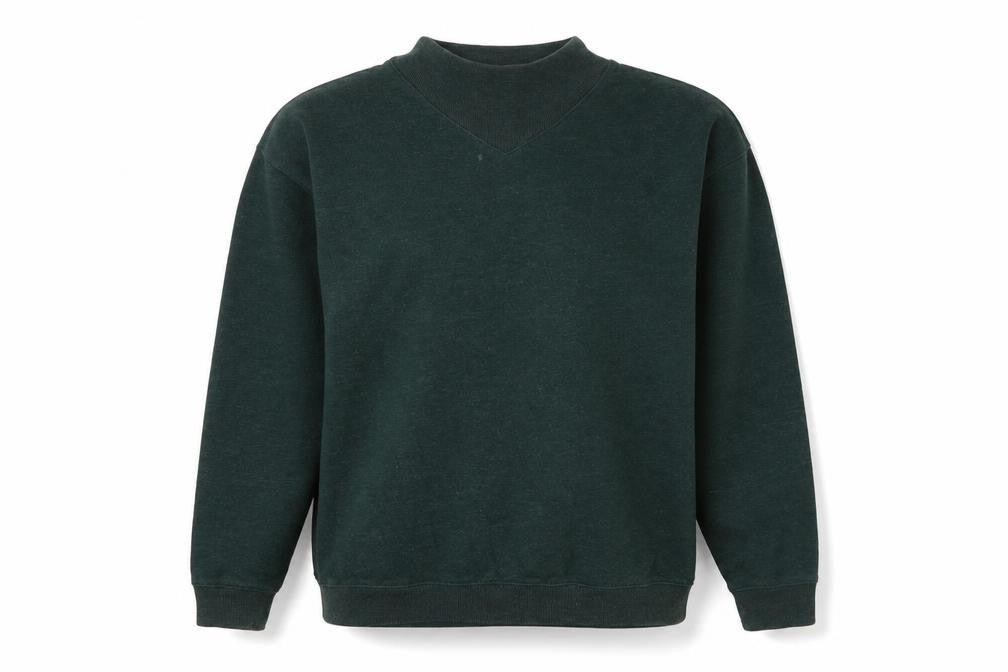 Jack Wills Women's Green V-Neck Pullover Sweatshirt