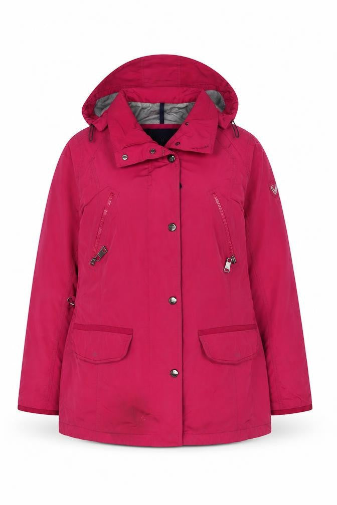 Fuchs Schmitt Women's Red Hooded Parka Jacket Size 16