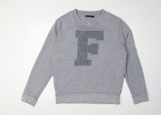 French Connection Grey Logo Sweatshirt Men L