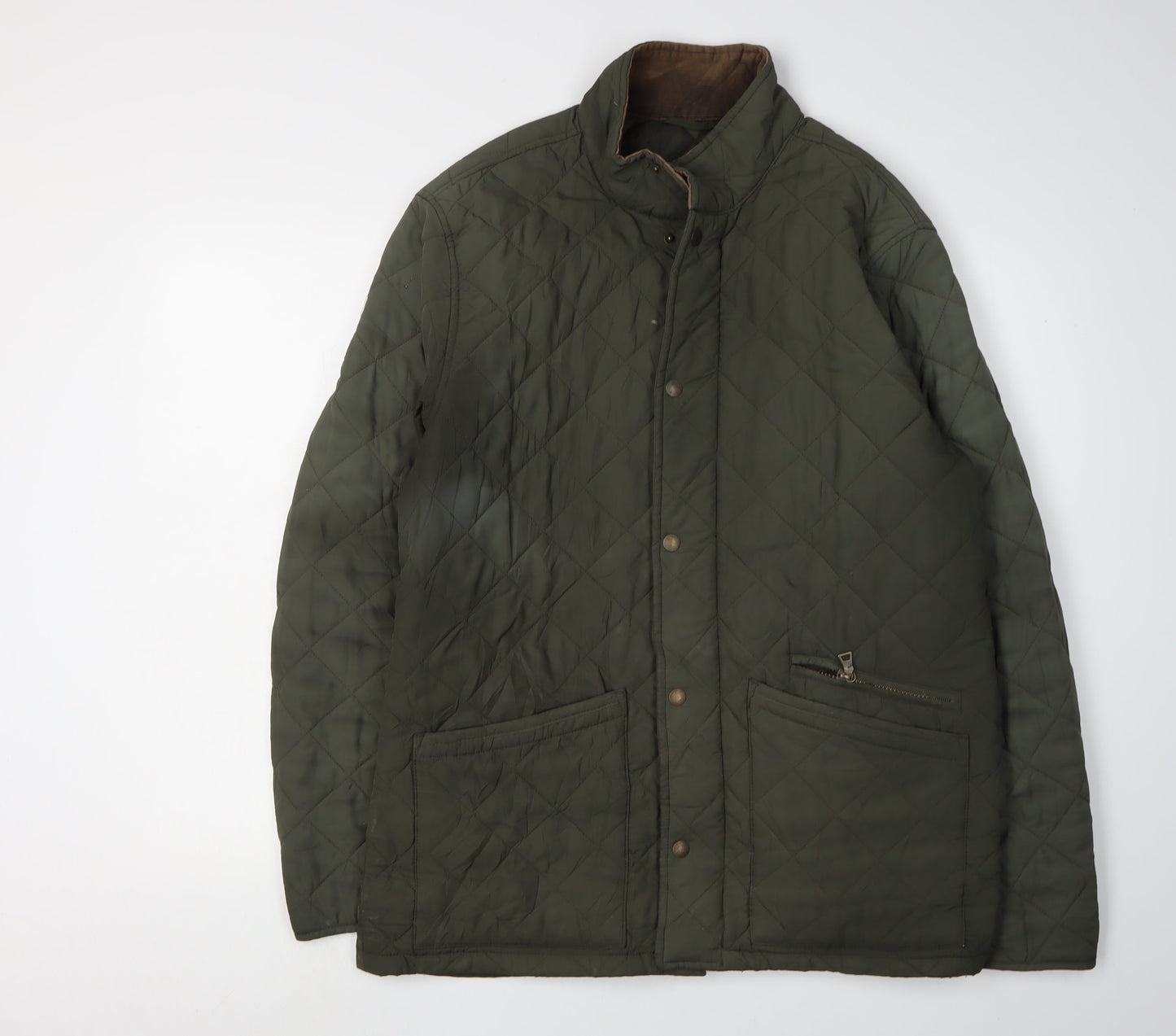 Marks and Spencer Men's Green Quilted Jacket M
