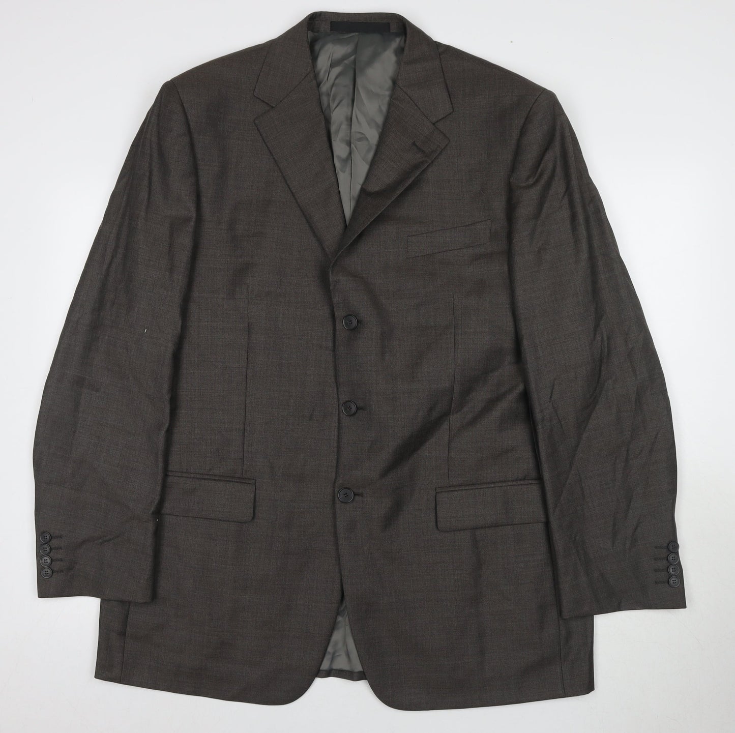 Marks and Spencer Men's Brown Wool Blazer, Size 44L