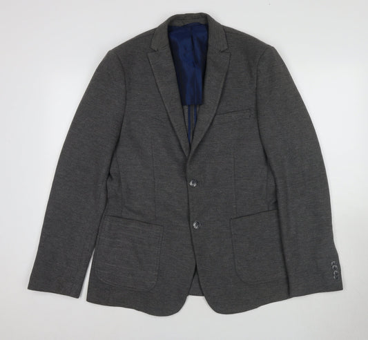 Steel & Jelly Grey Men's Blazer, Size 40R, Two-Button Notch