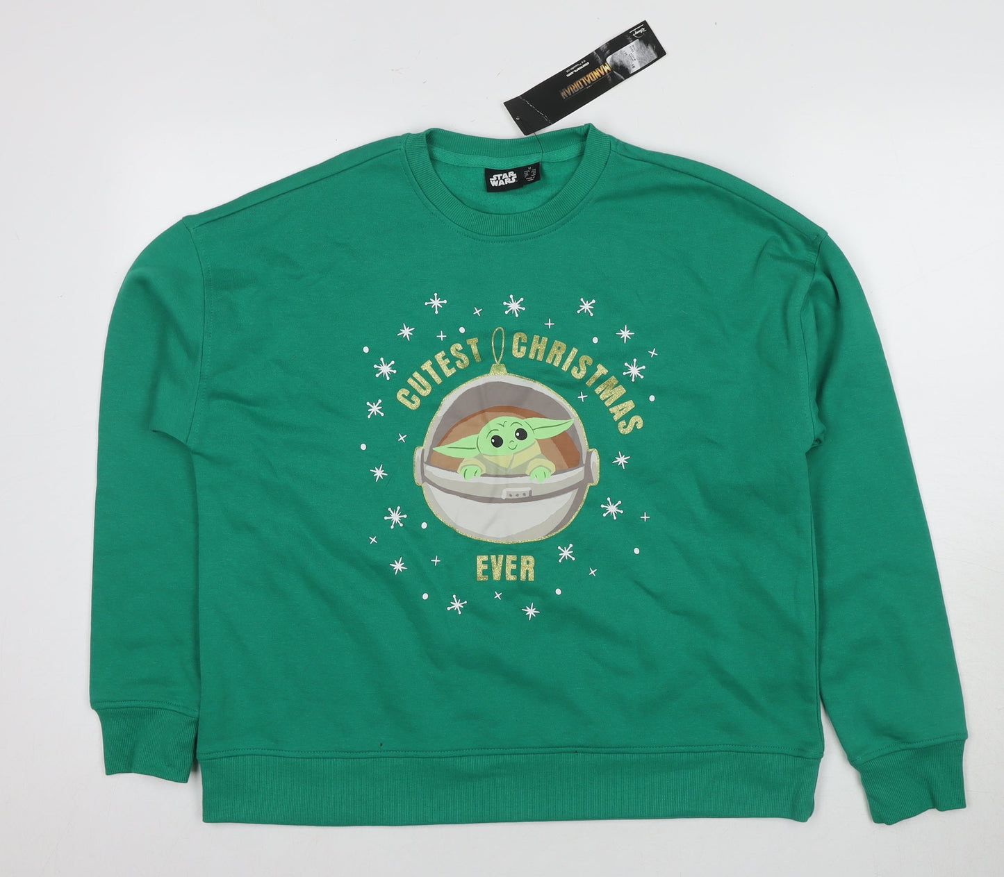 Star Wars Women's Green 12-14 Christmas Pullover Sweatshirt