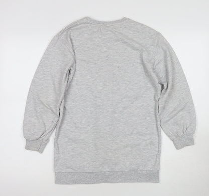 Back view of Wizarding World Grey girls’ pullover sweatshirt 9-10 years