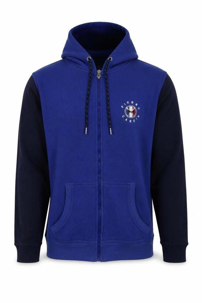 Pierre Cardin Men's Blue Full Zip Hoodie L