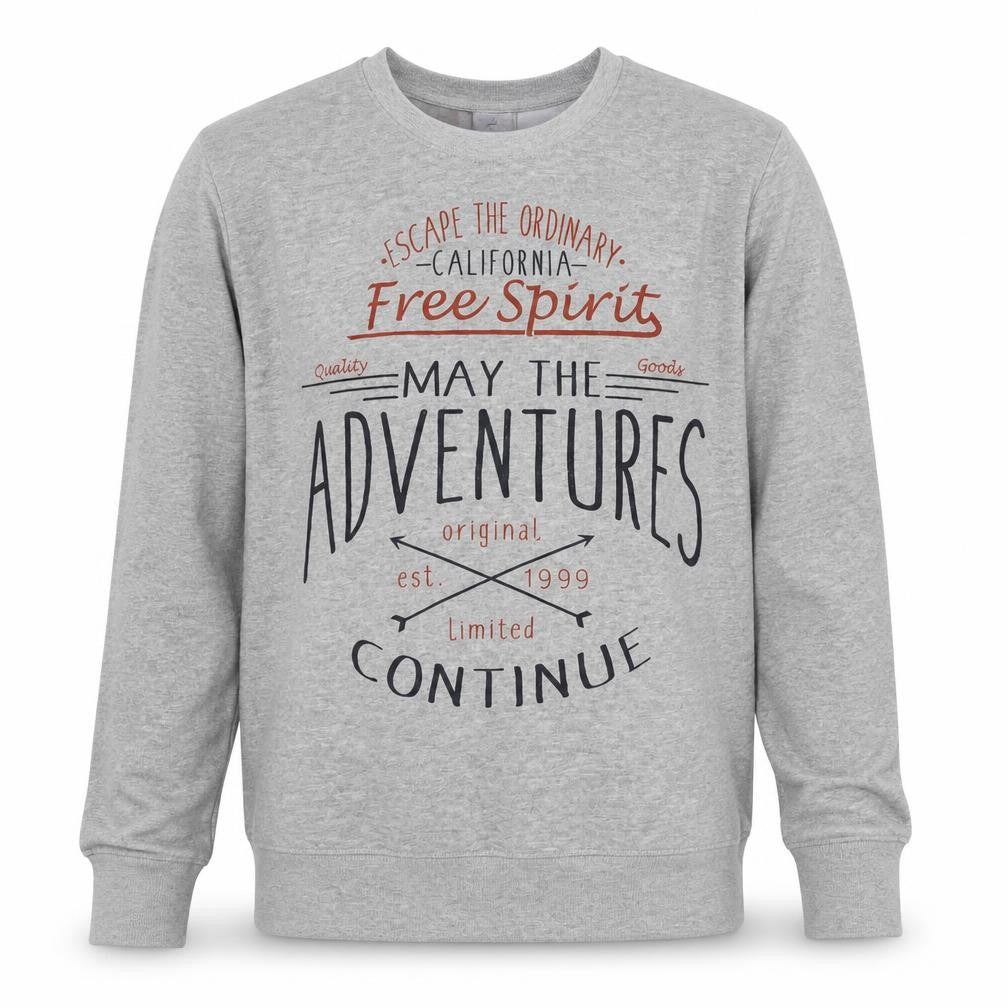 SMOG Unisex Grey Graphic Print Sweatshirt