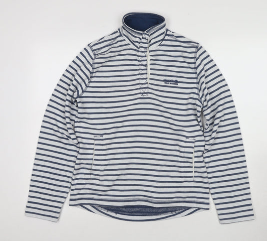 Regatta Blue Women's Striped Pullover Sweatshirt, Size 10