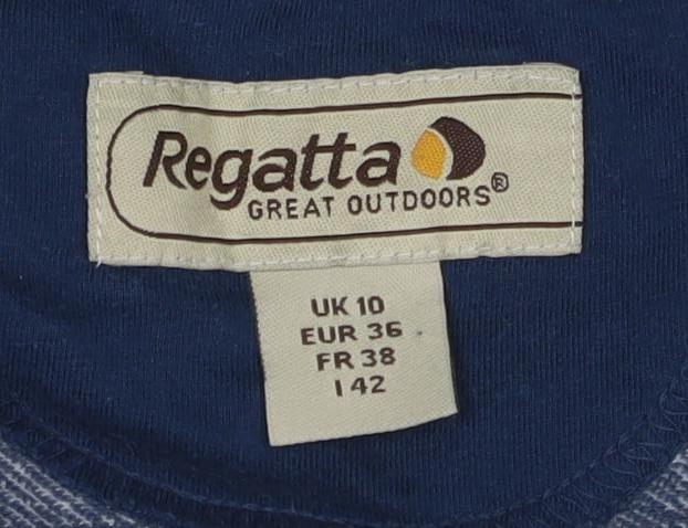 Regatta Blue Women's Striped Pullover Sweatshirt, Size 10