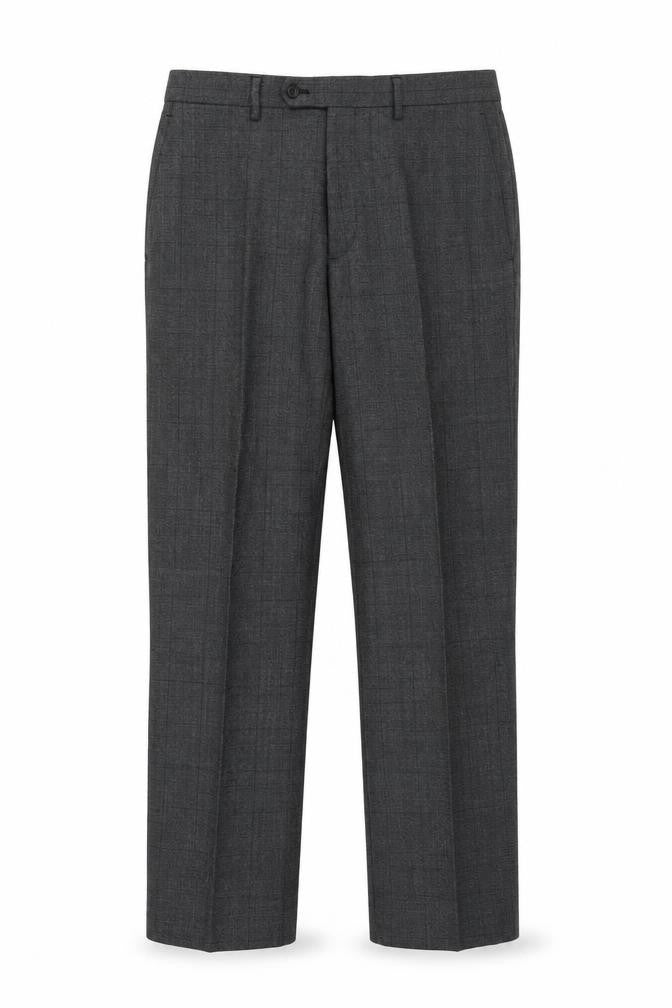 Marks & Spencer Men's Grey Check Trousers Size 34