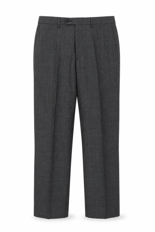 Marks & Spencer Men's Grey Check Trousers Size 34