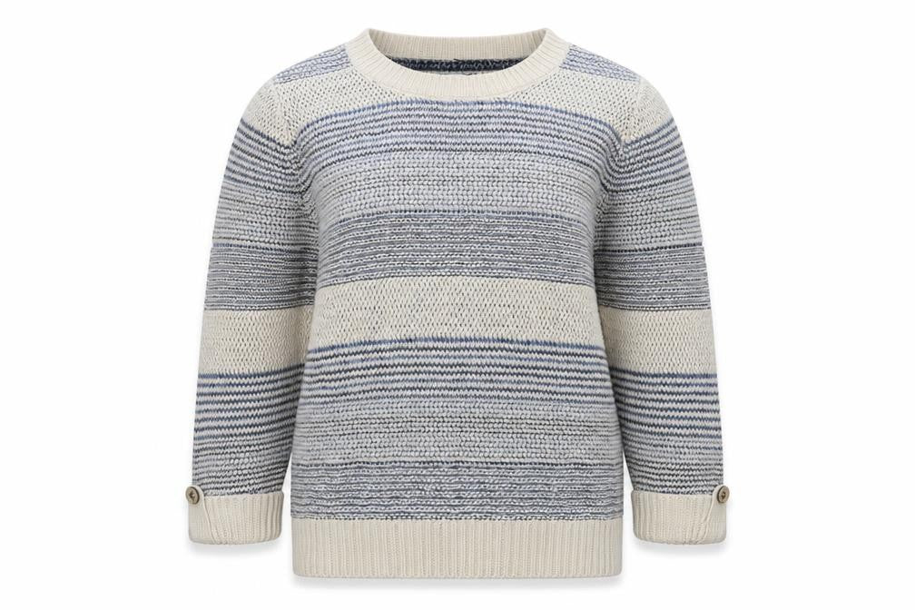 Moulinette & True Women's Beige Striped Pullover Jumper Size 12