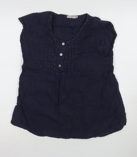 Stella Marini Women's Blue Cotton Blouse, Size S