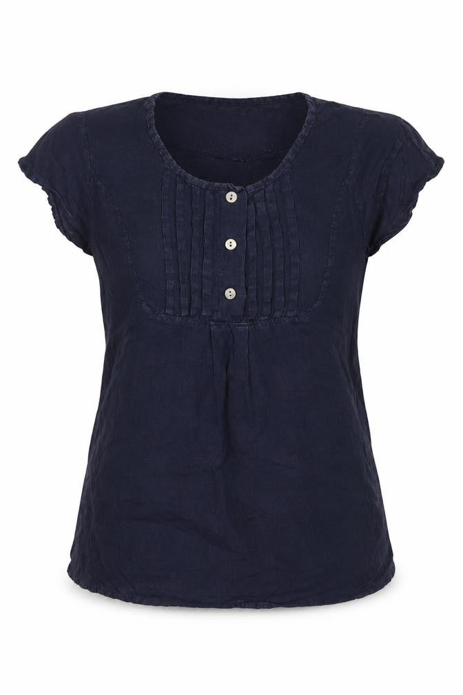 Stella Marini Women's Blue Cotton Blouse, Size S