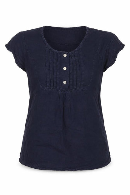 Stella Marini Women's Blue Cotton Blouse, Size S