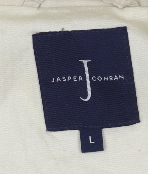 Jasper Conran Men's Beige Bomber Jacket L, Casual