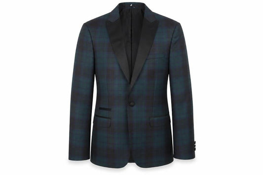 Marks & Spencer Men's Black, Green Super Slim Tuxedo Blazer 38R