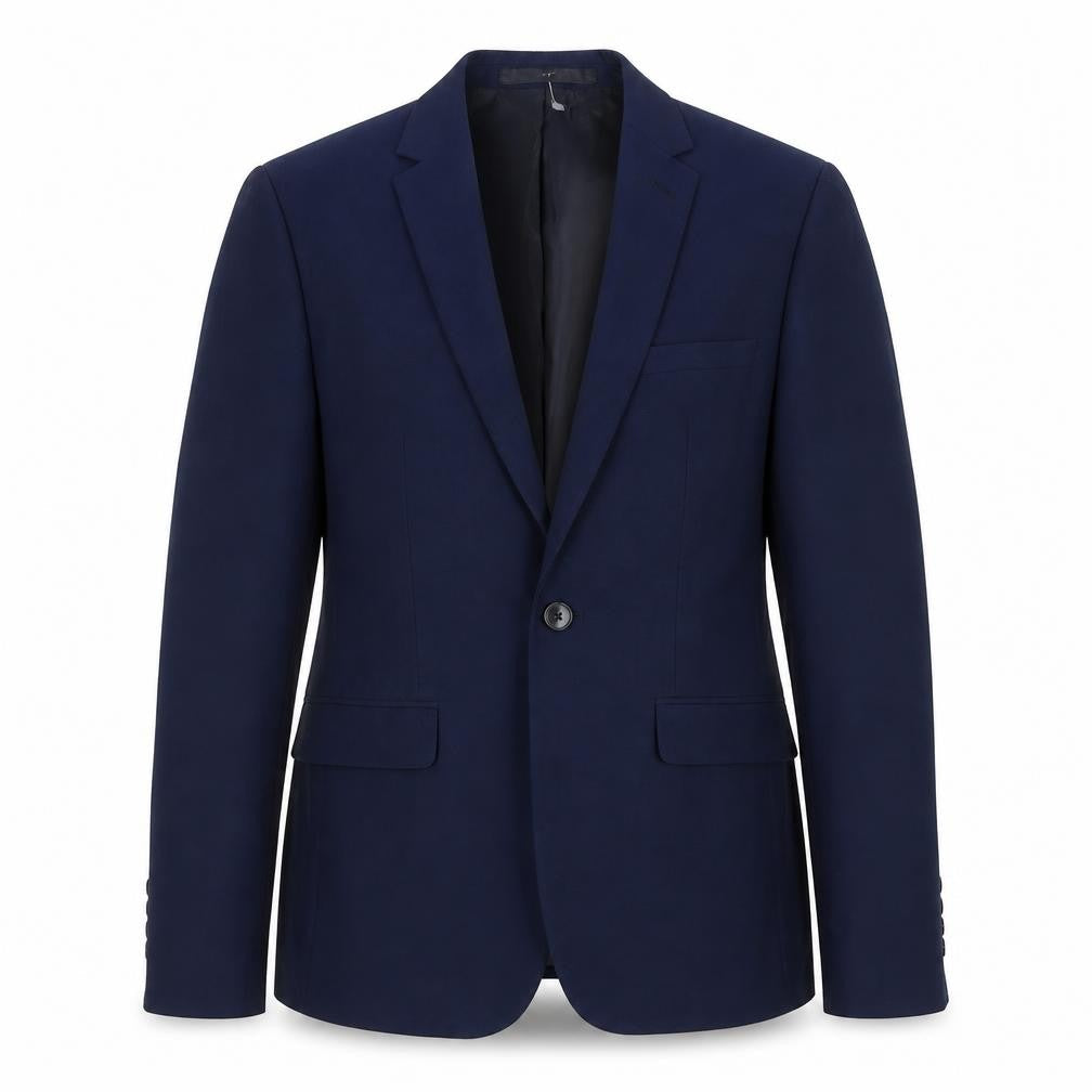 Burton Mens Blue Slim Fit Blazer 34R Wool Blend