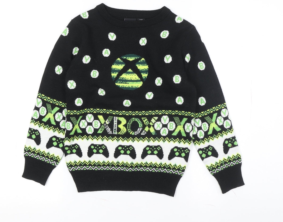 Additional front view of Xbox boys’' black gaming jumper -, size 2-3, years