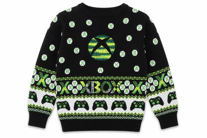 Front view of Xbox boys’' black gaming jumper -, size 2-3, years