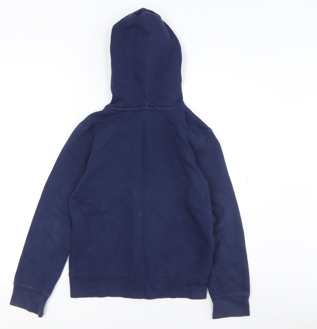Back view of Gap girls’ blue hoodie, size 10, full zip, casual logo