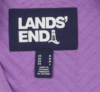 Lands' End Women's Purple Medium Jacket Casual Zip