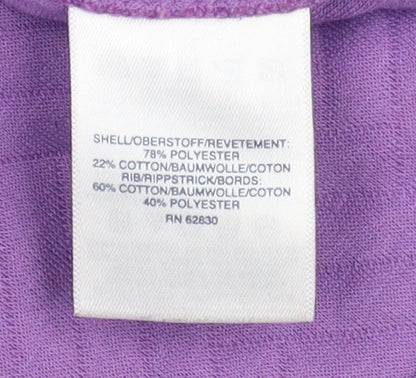 Lands' End Women's Purple Medium Jacket Casual Zip