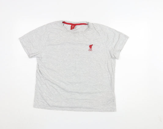 LFC Unisex Grey Jersey T-Shirt Size 12