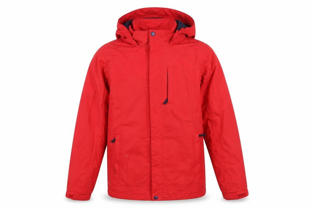 Peter Storm Boys Red Parka Jacket, Size 13, Hooded Waterproof