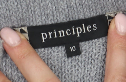 Close-up detail of Principles Women's Grey Cardigan, size 10