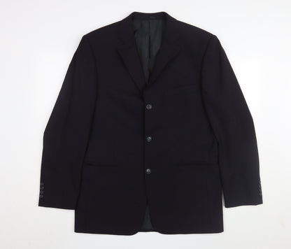 Armando Men's Black Blazer, Size 40R, Wool Blend