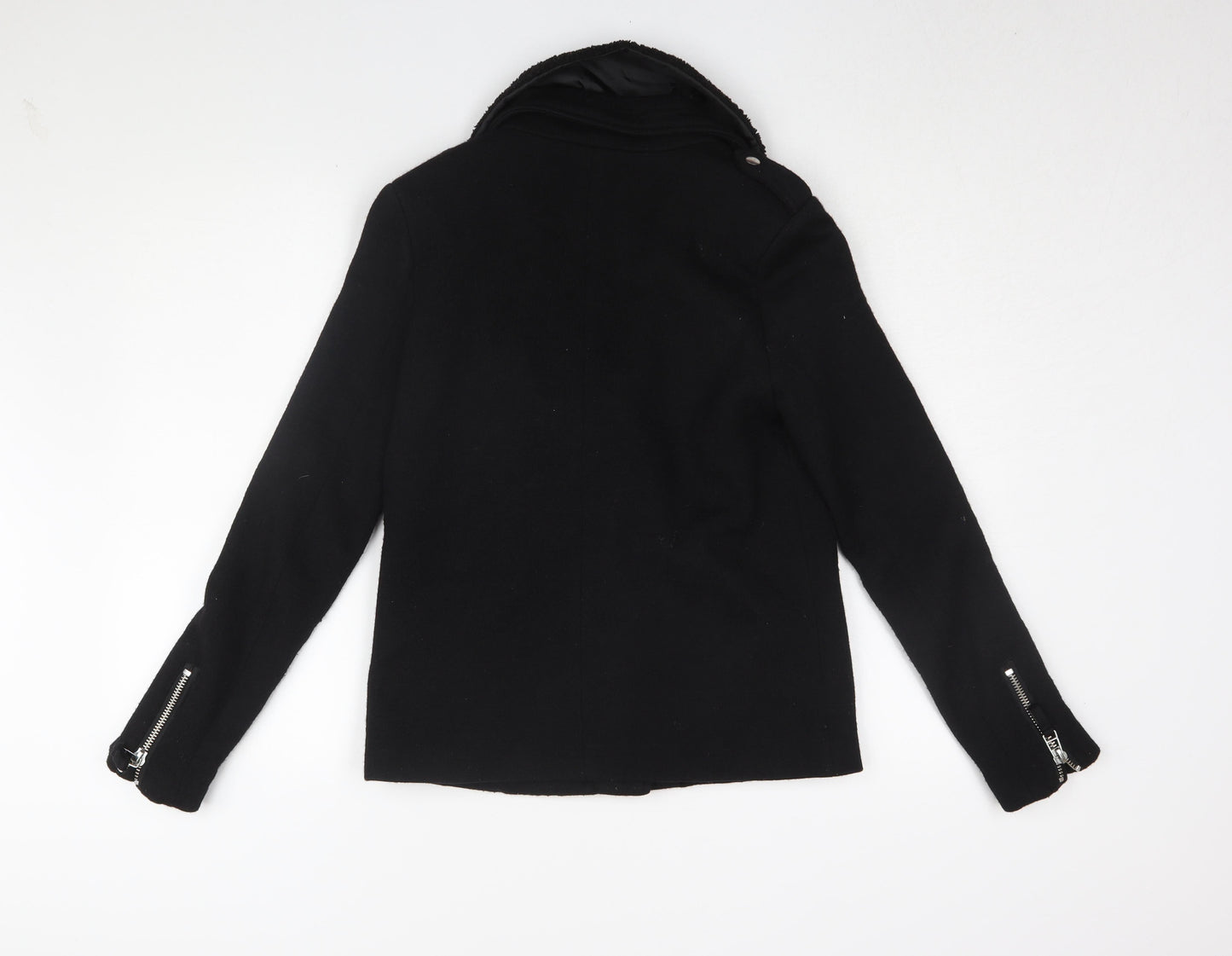 Dorothy Perkins Women's Black Wool Moto Jacket S