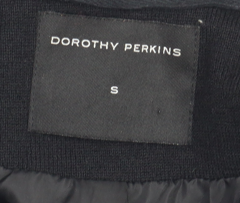 Dorothy Perkins Women's Black Wool Moto Jacket S