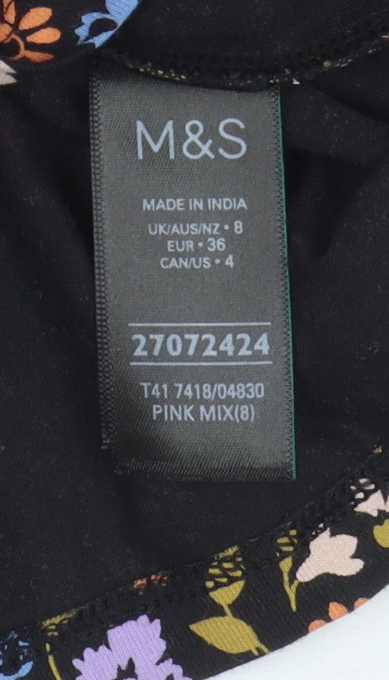 Marks and Spencer Women's Floral T-Shirt, Size 8