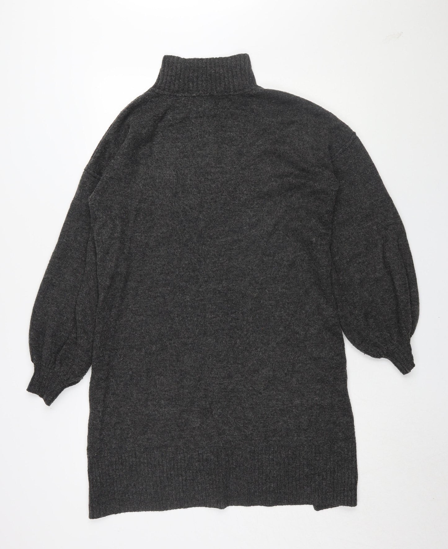 River Island Women Grey Jumper Dress S Casual Knit