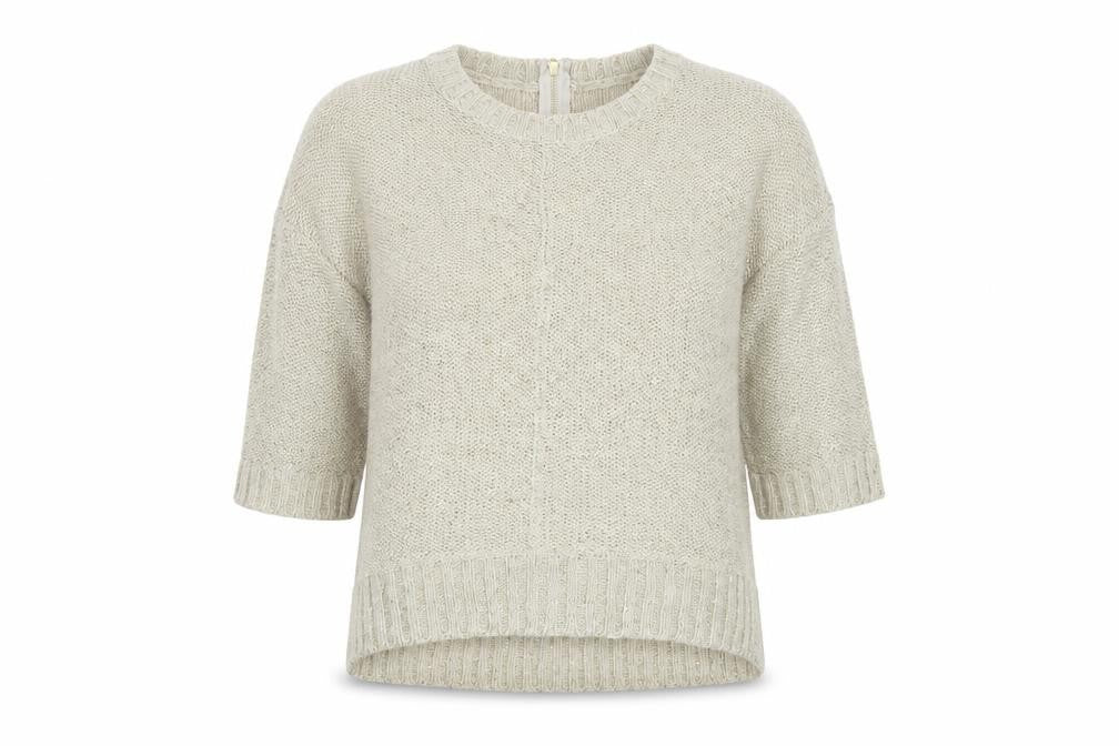 Warehouse Women's Beige Jumper, Size 14, Sequin Accents