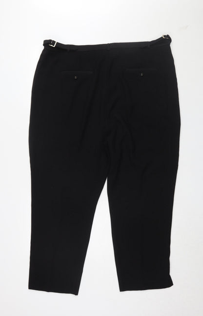 Next Women's Black Dress Pants Size 20 Belted Business