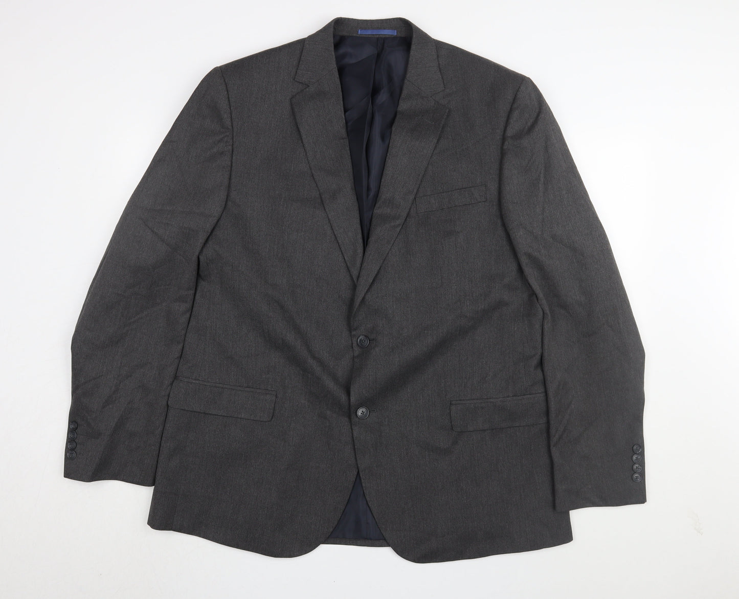 Marks and Spencer Men's Grey Long Suit Jacket, 46L