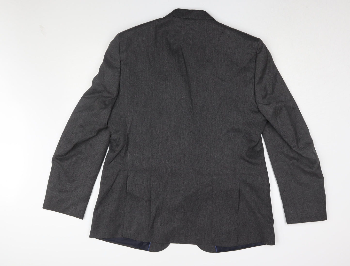 Marks and Spencer Men's Grey Long Suit Jacket, 46L